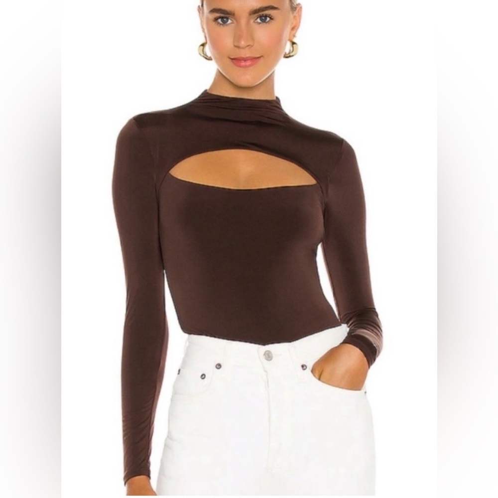 Lovers + Friends Electra Cutout Bodysuit In Brown
